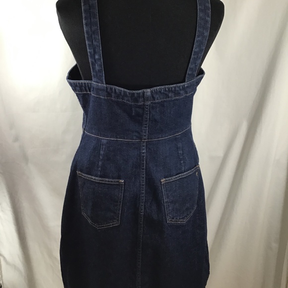Madewell Denim Jumper Dress  Button Down Oveall - Picture 3 of 8